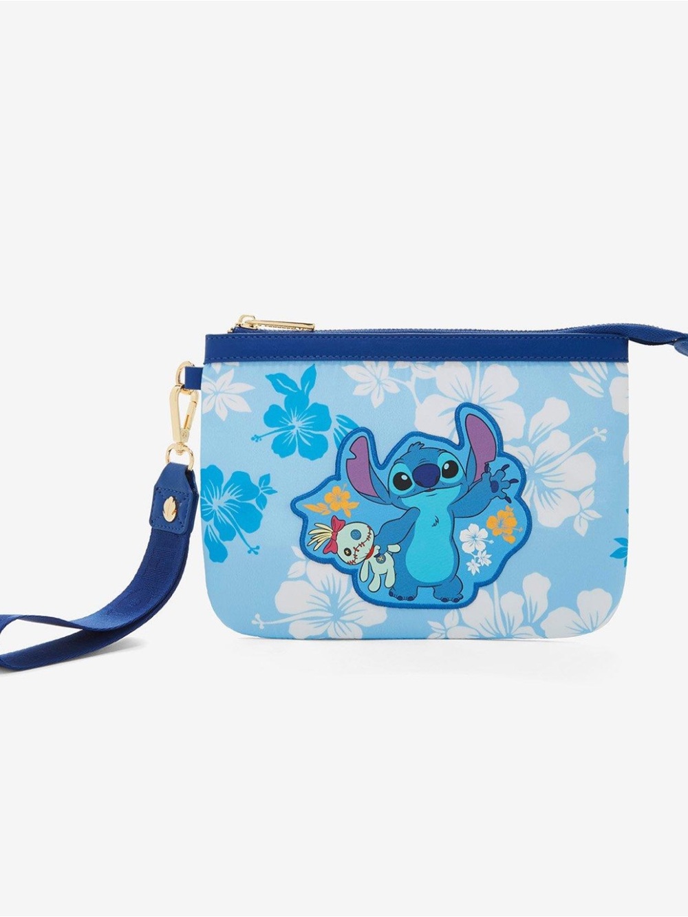 Disney Box lunch Exclusive Ohana Lilo & Stitch Hibiscus Wristlet Removable Strap